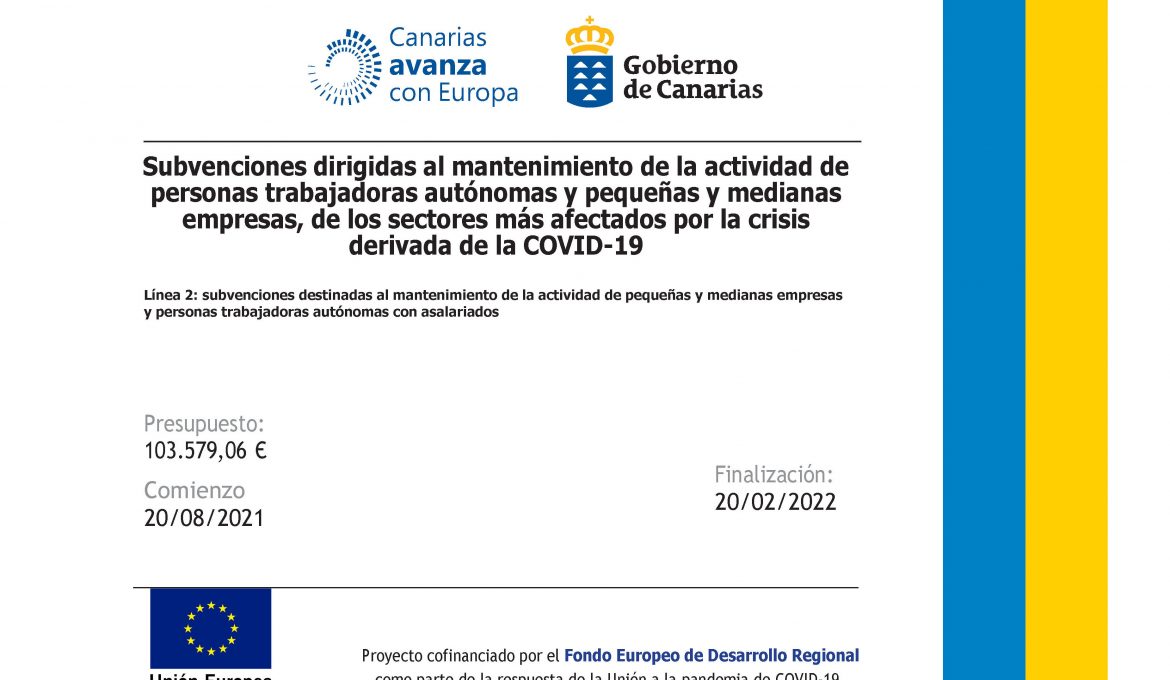 Canarias Avanza con Europa subvenciones destinadas al mantenimiento de la actividad de pequeñas y medianas empresas y personas trabajadoras autónomas con asalariados-new